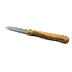 Messer^Olivenholz erleben Gemüse-/Schälmesser mit GERADER Klinge und Olivenholzgriff