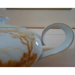 Kaffee- & Teekannen^VerasPozellanundmehr Handbemalte Teekanne und  Dolomitenmotiv. Besondere Form. Heinrich Porzellan Kunstabteilung