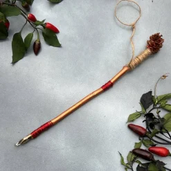 scheinbardesign Handgemachte Hexenschreibfeder - Grimoire Stift - Kalligraphie Feder aus Naturmaterialien, Magier  Tuschefeder, Magische