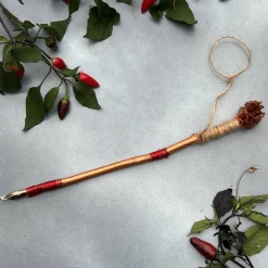 scheinbardesign Handgemachte Hexenschreibfeder - Grimoire Stift - Kalligraphie Feder aus Naturmaterialien, Magier  Tuschefeder, Magische
