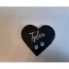 Deko-Objekte^FlyingLoveDesign Herz aus Schiefer/ Erinnerung an ein Haustier mit Name und Schatten/Silhouette oder Pfötchen/ Trauergeschenk