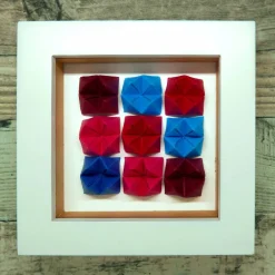 Sale mymohiki "Himmel und Hölle" rot-blau // Minibild 10 x 10 cm zum Aufstellen oder Hängen