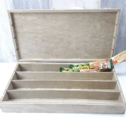 DieGeschenkebox Kaffeebox, Holzbox, Pinselbox, Aufbewahrungsbox, Holzschachtel, Shabby Stil, Landhausstil,