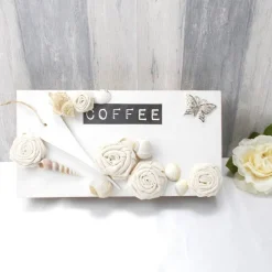 DieGeschenkebox Kaffeebox, Holzbox, Pinselbox, Aufbewahrungsbox, Holzschachtel, Shabby Stil, Landhausstil,