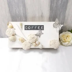 Kisten & Boxen^DieGeschenkebox Kaffeebox, Holzbox, Pinselbox, Aufbewahrungsbox, Holzschachtel, Shabby Stil, Landhausstil,