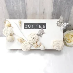 Kisten & Boxen^DieGeschenkebox Kaffeebox, Holzbox, Pinselbox, Aufbewahrungsbox, Holzschachtel, Shabby Stil, Landhausstil,