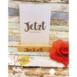 Outlet JEK kreativ Kartenhalter, Fotoständer aus Holz individualisiert