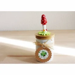 Best KARObeads Keramikdose mit Deckel "Glückspilz", lampwork