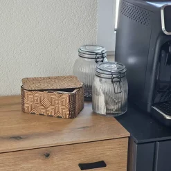 ARLUMA kleine Aufbewahrungsbox aus Holz, mit graviertem Muster, Schmuckkästchen hölzern, kleine Holzkiste, Hölzerne Geschenkver