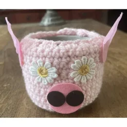 DiyDrei Kleiner Deko Übertopf im Schweinchendesign