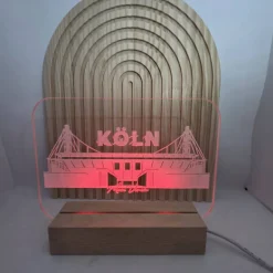 CreaLight and more Köln LED-Lampe komplett oder separates Acrylmotiv mit Fußballstadion