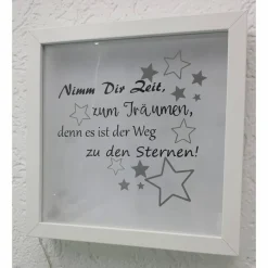 AMEA Näh- und Bastelstube Leuchtrahmen, Rahmen beleuchtet mit Spruch
