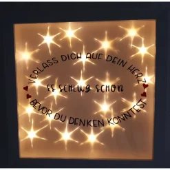 AMEA Näh- und Bastelstube Leuchtrahmen, Rahmen beleuchtet mit Spruch