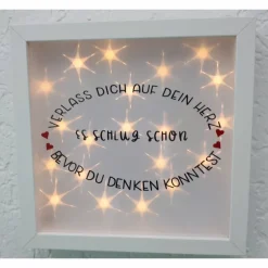 AMEA Näh- und Bastelstube Leuchtrahmen, Rahmen beleuchtet mit Spruch
