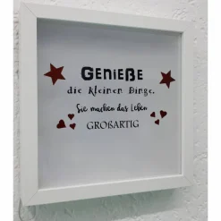 AMEA Näh- und Bastelstube Leuchtrahmen, Rahmen beleuchtet mit Spruch