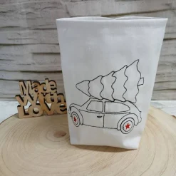 Windlichter^NoMasNaehwerke Lichtbeutel, Lichterbeutel, Lichtertüte, Windlicht, Deko, Weihnachten, Auto Tannenbaum