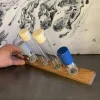 Hot InnIdeen Rosenheim Magnetisches Menage Set, Tischdeko mit Pfeffer und Salzmühlen, Essig und Öl Reagenzgläser