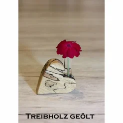 Clearance Holzdeko-Isny Mini Holzvase aus gestockter Buche, Pflaume, Walnuss oder Treibholz