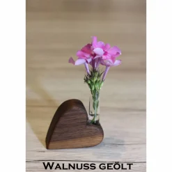 Clearance Holzdeko-Isny Mini Holzvase aus gestockter Buche, Pflaume, Walnuss oder Treibholz