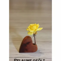 Clearance Holzdeko-Isny Mini Holzvase aus gestockter Buche, Pflaume, Walnuss oder Treibholz
