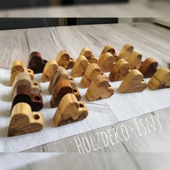 Clearance Holzdeko-Isny Mini Holzvase aus gestockter Buche, Pflaume, Walnuss oder Treibholz