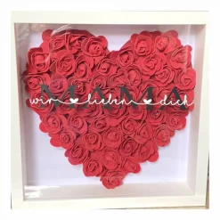 baby name for u Personalisierter 3 D Rosenrahmen Herz Bilderrahmen Schattenbox Liebe