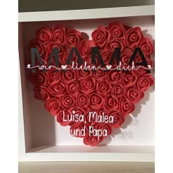baby name for u Personalisierter 3 D Rosenrahmen Herz Bilderrahmen Schattenbox Liebe