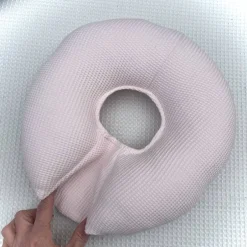 AnnaLinaKreativ Handmade Piercingkissen, Ohrenkissen, Lagerungskissen, Waffel-Piqué, Schlafkissen, Yoga, Seitenschläfer, Baumwolle