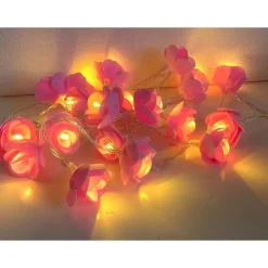 Best es-schmuckdesign Romantische Feenlichter 20er Rosen Lichterkette in Pink