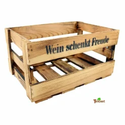 Best Timbert Rustikale Weinkisten Holzkiste Vintage Schuhregal Weinregal Flaschen Regal aus Holz Handgemacht in Deutschland Geflammt Bar Deko Geschenk
