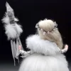 Discount Märchenglanz Schamanenelfe ISADORA - Schamanin Filzfigur mit Bergkristall Wegbegleiterin Filzelfe Filzkunst Altarfigur