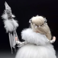 Discount Märchenglanz Schamanenelfe ISADORA - Schamanin Filzfigur mit Bergkristall Wegbegleiterin Filzelfe Filzkunst Altarfigur