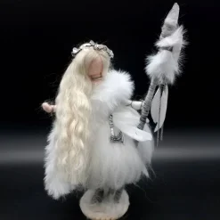 Discount Märchenglanz Schamanenelfe ISADORA - Schamanin Filzfigur mit Bergkristall Wegbegleiterin Filzelfe Filzkunst Altarfigur