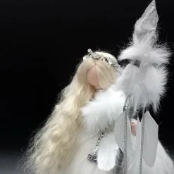 Discount Märchenglanz Schamanenelfe ISADORA - Schamanin Filzfigur mit Bergkristall Wegbegleiterin Filzelfe Filzkunst Altarfigur