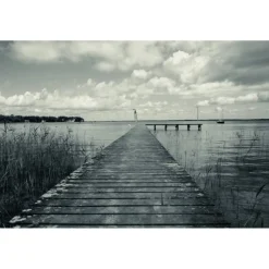Wanddeko^BildArt Sommer in Frankreich Anlegesteg Foto Pearl Poster 30 x 40 cm