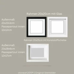Stoneart2015 Steinbild „Du hast Silber im Haar und Gold im Herzen“ – Geschenk zum Geburtstag für Opa