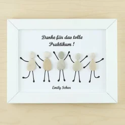 Best Kunstbluhme Steinbild Praktikum personalisiert – Handgefertigtes Unikat als Abschiedsgeschenk, STB-390