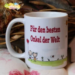 Becher & Tassen^HandsArt Handarbeit Tasse - Als Bruder geliebt -als Onkel vergöttert