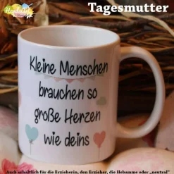 Outlet HandsArt Handarbeit Tasse - Kleine Menschen - Tagesmutter