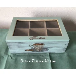 DekoatelierBerlin Teekasten * Teebeutel  * Shabby Chic * ausgefallenes * UNIKAT - grün