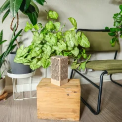 Sale ARLUMA Tischlampe aus FSC-Holz, Kabellose Lampe mit geometrischem Lichtspiel, handgefertigt in Tirol, warme Atmosphäre, Licht f