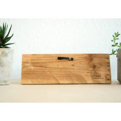 Wanddeko^BildArt Upcycling-Holzbild New York Skyline – Freiheitsstatue & Boote auf Weinkistenbrett | Handbedrucktes Deko-Unikat