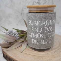 Discount Ommella Vorratsglas mit Filzhülle