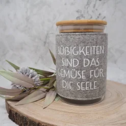 Discount Ommella Vorratsglas mit Filzhülle