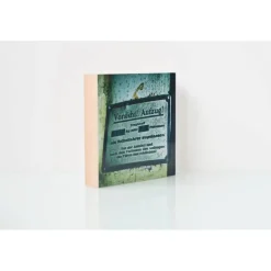 Wanddeko^BildArt Vorsicht, Aufzug, Lost Place, marode, verlassenes Haus, Villa, Foto auf Holz, im Quadrat, 10 x 10 cm