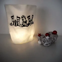 Afrosteff Weihnachtlicher Lichterbeutel, Windlicht, Lichtbeutel, Stimmungslicht