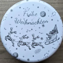 ArtisanGifts Weihnachtsdosen mit Deckel - Personalisierte Geschenkverpackung - Geschenkbox - Blechdose mit Namen