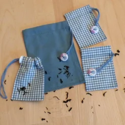 Discount muggels welt Zero Waste: 4er Set Teebeutel in 2 Größen, jeansblau, Biobaumwolle, Handarbeit